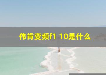 伟肯变频f1 10是什么